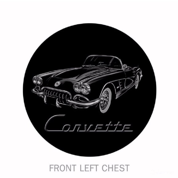 Vintage Chevy Chevrolet Corvette C1 Tonal Short Sleeve T-Shirt - NEW Fast Ship - Picture 2 of 6